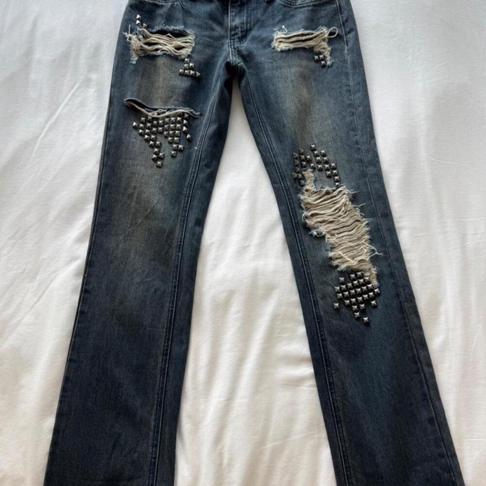 Jaded london tori distressed lace Low Rise Bootcut Jeans